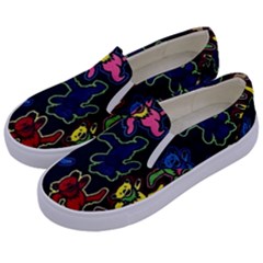 Dead Head Deadhead Grateful Dead Kids  Canvas Slip Ons by Cemarart