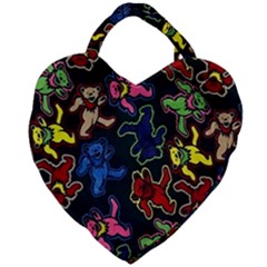 Dead Head Deadhead Grateful Dead Giant Heart Shaped Tote by Cemarart