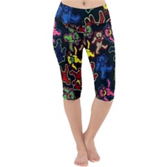 Dead Head Deadhead Grateful Dead Lightweight Velour Cropped Yoga Leggings by Cemarart