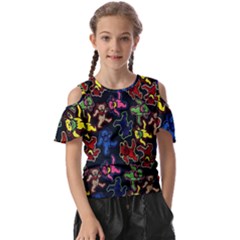 Dead Head Deadhead Grateful Dead Kids  Butterfly Cutout T-shirt by Cemarart