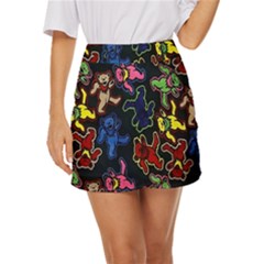 Dead Head Deadhead Grateful Dead Mini Front Wrap Skirt by Cemarart