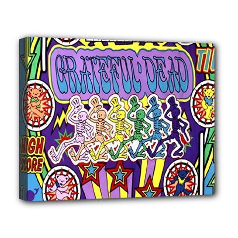 Grateful Dead Deluxe Canvas 20  X 16  (stretched) by Cemarart