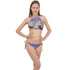 Grateful Dead Cross Front Halter Bikini Set