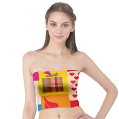 I Love You Doodle Tube Top by Cemarart