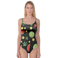 Watermelon Doodle Pattern Camisole Leotard  by Cemarart