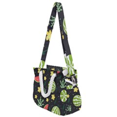 Watermelon Doodle Pattern Rope Handles Shoulder Strap Bag by Cemarart