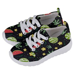 Watermelon Doodle Pattern Kids  Lightweight Sports Shoes by Cemarart