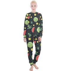 Watermelon Doodle Pattern Women s Lounge Set by Cemarart