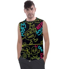 Keep Smiing Doodle Men s Regular Tank Top by Cemarart