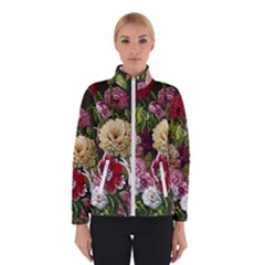 Parrot Painting Flower Art Women s Bomber Jacket by Cemarart