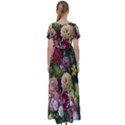 Parrot Painting Flower Art High Waist Short Sleeve Maxi Dress View2