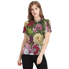 Parrot Painting Flower Art Women s Short Sleeve Rash Guard by Cemarart