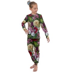 Parrot Painting Flower Art Kids  Long Sleeve Set  by Cemarart