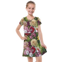 Parrot Painting Flower Art Kids  Cross Web Dress by Cemarart