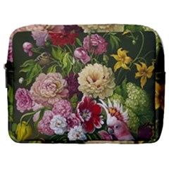 Parrot Painting Flower Art Make Up Pouch (large)