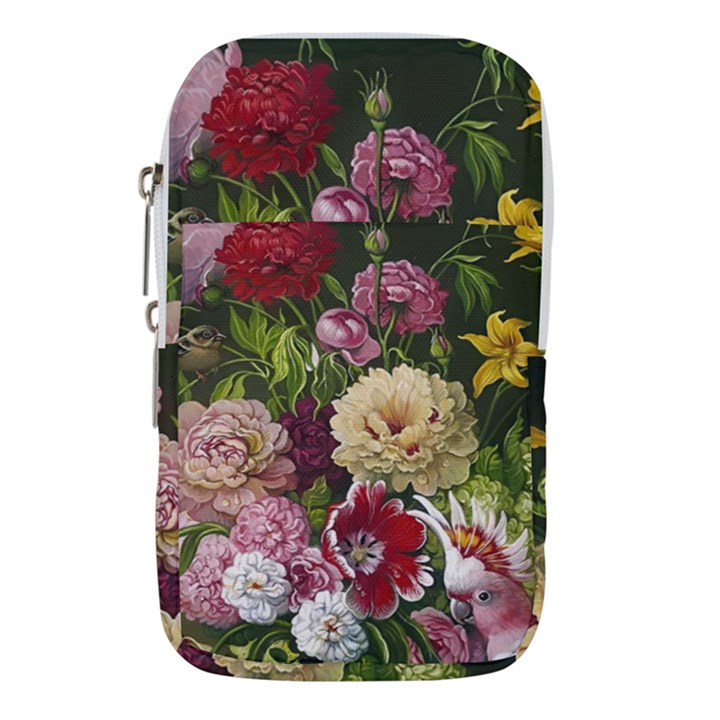 Parrot Painting Flower Art Waist Pouch (Small)