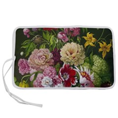 Parrot Painting Flower Art Pen Storage Case (l) by Cemarart