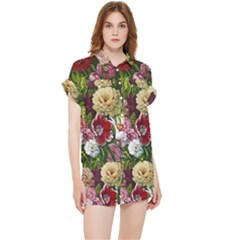 Parrot Painting Flower Art Chiffon Lounge Set