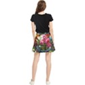 Flower And Parrot Art Flower Painting Waistband Skirt View2