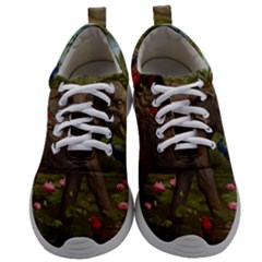 Jungle Of Happiness Painting Peacock Elephant Mens Athletic Shoes by Cemarart