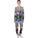 White Tiger Peacock Animal Fantasy Water Summer Casual Jacket and Pants Set View1