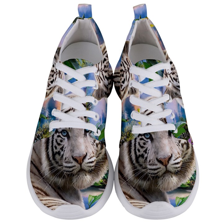 White Tiger Peacock Animal Fantasy Water Summer Men s Lightweight Sports Shoes