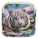 White Tiger Peacock Animal Fantasy Water Summer Mini Square Pouch View2