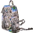 White Tiger Peacock Animal Fantasy Water Summer Buckle Everyday Backpack View1