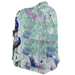 Peacock Parrot Bird Pattern Exotic Summer Green Flower Jungle Paradise Classic Backpack by Cemarart