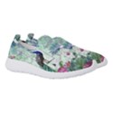 Peacock Parrot Bird Pattern Exotic Summer Green Flower Jungle Paradise Women s Slip On Sneakers View3