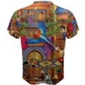 Arabian Street Art Colorful Peacock Tiger Man Parrot Horse Dancer Fantasy Men s Cotton T-Shirt View2