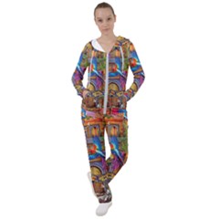 Arabian Street Art Colorful Peacock Tiger Man Parrot Horse Dancer Fantasy Women s Tracksuit