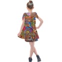 Arabian Street Art Colorful Peacock Tiger Man Parrot Horse Dancer Fantasy Kids  Tie Up Tunic Dress View2