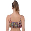 Arabian Street Art Colorful Peacock Tiger Man Parrot Horse Dancer Fantasy Frill Bikini Top View2