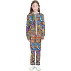 Arabian Street Art Colorful Peacock Tiger Man Parrot Horse Dancer Fantasy Kids  Tracksuit by Cemarart