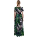 Sloth In Jungle Art Animal Fantasy High Waist Short Sleeve Maxi Dress View2