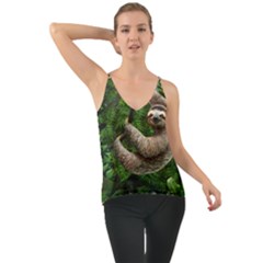 Sloth In Jungle Art Animal Fantasy Chiffon Cami by Cemarart