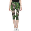 Sloth In Jungle Art Animal Fantasy Inside Out Lightweight Velour Capri Leggings  View1