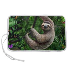 Sloth In Jungle Art Animal Fantasy Pen Storage Case (s) by Cemarart