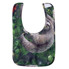 Sloth In Jungle Art Animal Fantasy Baby Bib by Cemarart