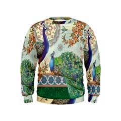 Royal Peacock Feather Art Fantasy Kids  Sweatshirt