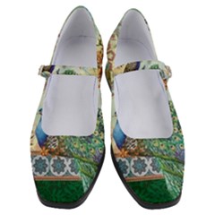 Royal Peacock Feather Art Fantasy Women s Mary Jane Shoes by Cemarart