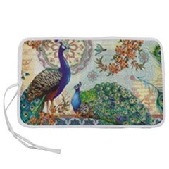 Royal Peacock Feather Art Fantasy Pen Storage Case (m) by Cemarart