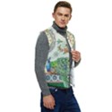 Royal Peacock Feather Art Fantasy Men s Button Up Puffer Vest	 View2