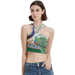 Royal Peacock Feather Art Fantasy Cut Out Top by Cemarart