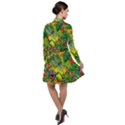 The Chameleon Colorful Mushroom Jungle Flower Insect Summer Dragonfly Long Sleeve Chiffon Shirt Dress View2