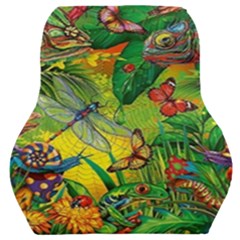 The Chameleon Colorful Mushroom Jungle Flower Insect Summer Dragonfly Car Seat Back Cushion 