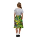 The Chameleon Colorful Mushroom Jungle Flower Insect Summer Dragonfly Kids  Ruffle Flared Wrap Midi Skirt View4