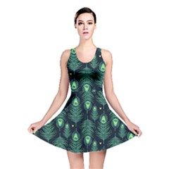 Peacock Pattern Reversible Skater Dress by Cemarart