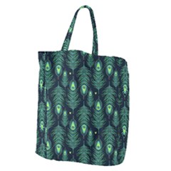 Peacock Pattern Giant Grocery Tote by Cemarart